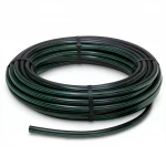 لفة أنابيب بلاستيك HDPE ضغط  9.8 بار [PE 63] قطر خارجي 140 مم  SDR 9  لون اسود مع خط اخضر | مصنع المنى