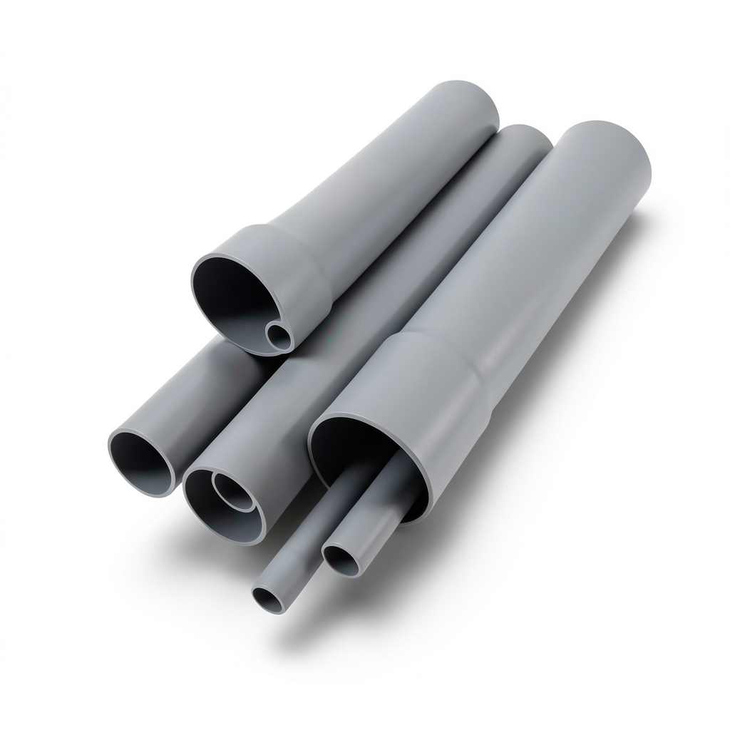 مواسير UPVC قطر خارجي 200 مم سمك 5.9 مم لون رمادي