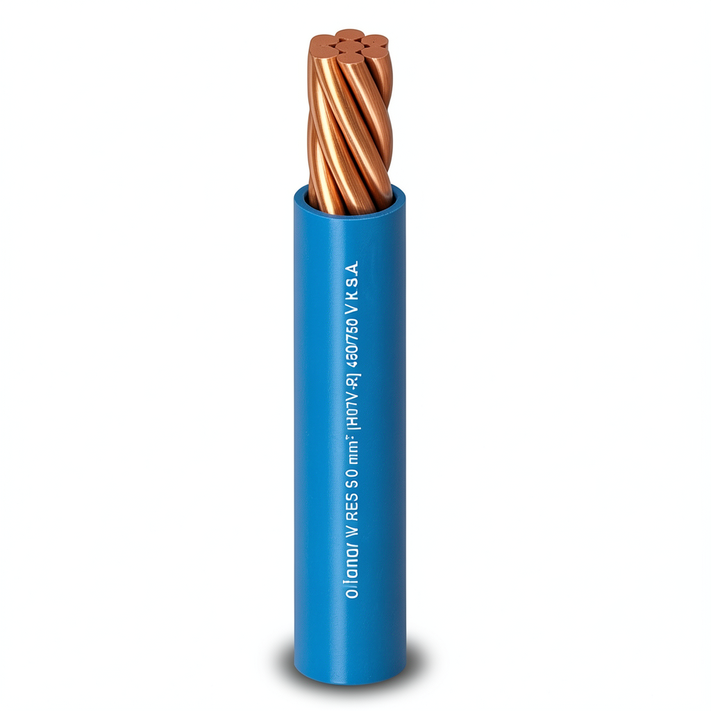 Stranded Copper Single Wire 95mm2 Heat Resistant PVC Insulation Blue, 450/750V | Al Fanar
