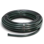 لفة أنابيب بلاستيك HDPE ضغط 10 بار PE 63، قطر خارجي 140 مم SDR 11، لون أسود