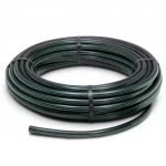 HDPE Plastic Coil Pipe  Nominal Pressure 15.7 Bar [PE 63] OD 63 mm  SDR 6  Color Black with Green Stripes | Almona Factory