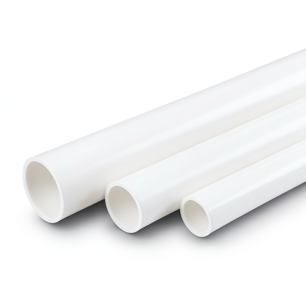 مواسير UPVC جدول 80 مقاس 0.75 أنش قطر خارجي 26.67 مم سمك 3.91 مم أبيض