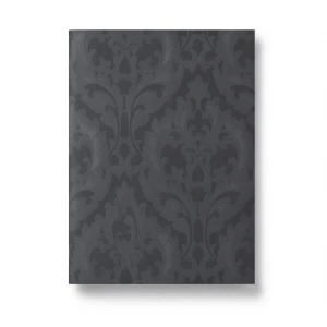 Italian Wallpaper Dark Gray Color Classic Design, Size 10m x 0.70m, Model 15056