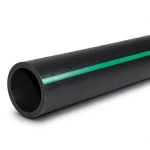 أنابيب HDPE ضغط 15.9 بار PE 63 قطر خارجي 355 مم SDR 7.4 أسود مع خط أخضر