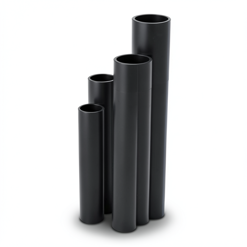 أنابيب HDPE ضغط 20 بار قطر 25 مم سمك 4.2 مم أسود