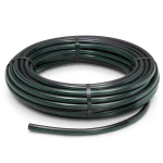 لفة أنابيب HDPE ضغط 4 بار PE 63 قطر خارجي 40 مم SDR 26 لون أسود مع خط أخضر
