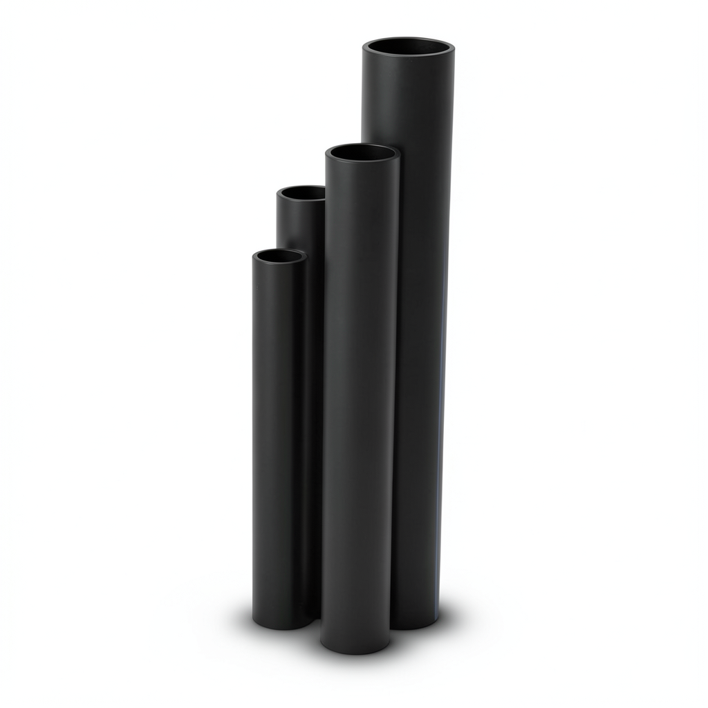 أنابيب HDPE ضغط 20 بار قطر خارجي 75 مم سمك 12.5 مم لون أسود