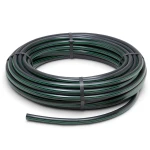 لفة أنابيب بلاستيك HDPE ضغط 4 بار PE 63 قطر خارجي 90 مم SDR 26 أسود مع خطوط خضراء