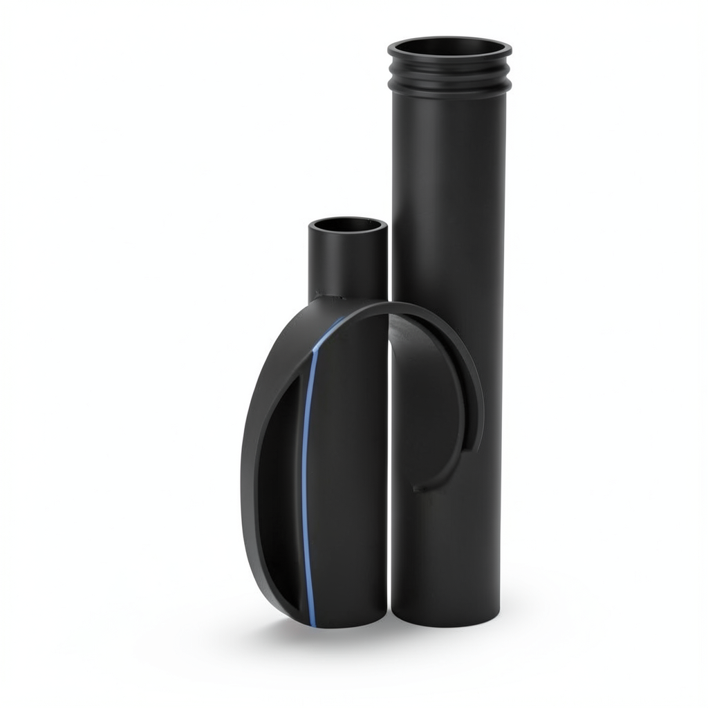 أنابيب HDPE ضغط 20 بار قطر خارجي 90 مم سمك 15 مم لون أسود