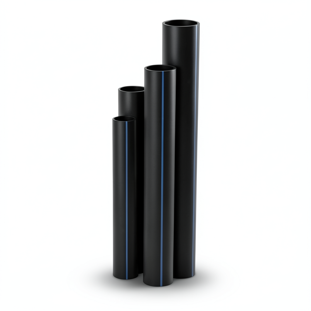 HDPE Pipes Nominal Pressure 20 Bar Outside Diameter 110 mm Thickness 18.3 mm Black