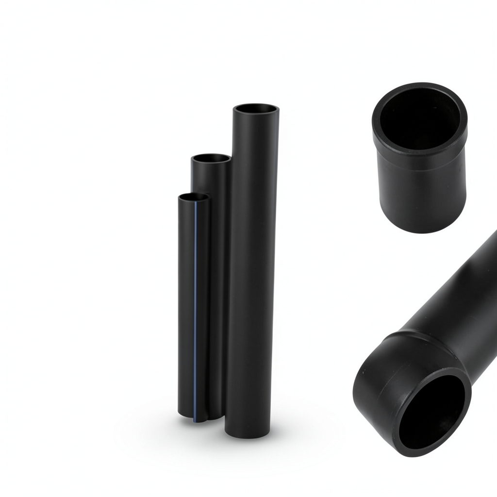 أنابيب HDPE ضغط 20 بار قطر خارجي 50 مم سمك 8.3 مم لون أسود