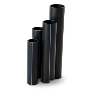 أنابيب HDPE ضغط 20 بار قطر خارجي 160 مم سمك 26.6 مم لون أسود