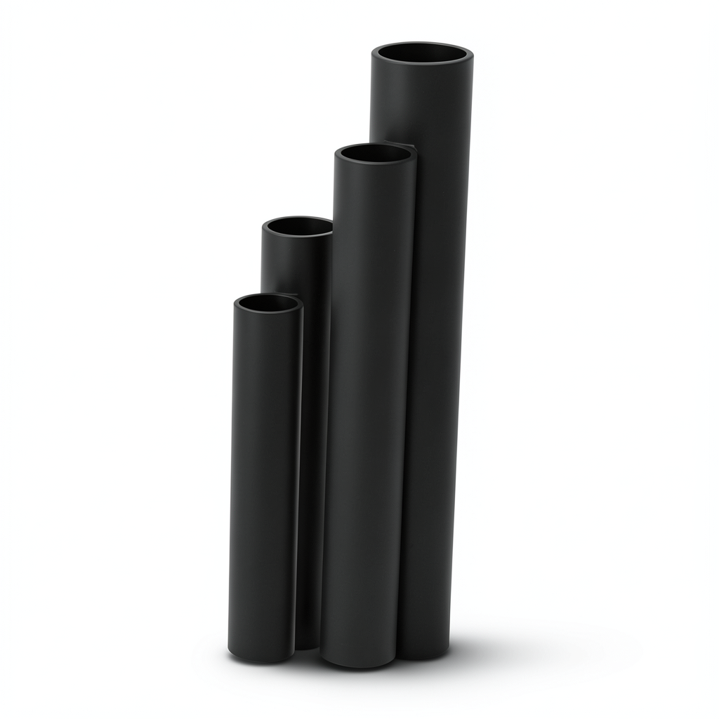 HDPE Pipes Nominal Pressure 20 Bar Outside Diameter 140 mm Thickness 23.3 mm Black