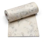 Italian Floral Wall Covering 10m x 0.73m Beige, Model 56947