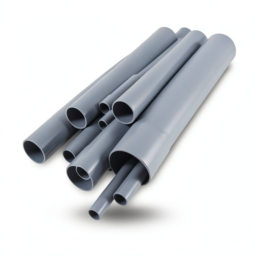 مواسير UPVC قطر خارجي 250 مم سمك 4.9 مم لون رمادي