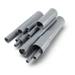 مواسير UPVC مقاس ½ 1 إنش سمك 2.03 مم لون رمادي