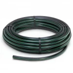 HDPE Plastic Coil Pipe  Nominal Pressure 15.7 Bar [PE 63] OD 20 mm  SDR 6  Color Black with Green Stripes | Almona Factory