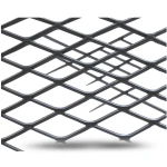 Hot Rolled Black Steel Expanded Metal Mesh Khaleeji 3.8 mm Thickness 1.22 m Width 2 m Length