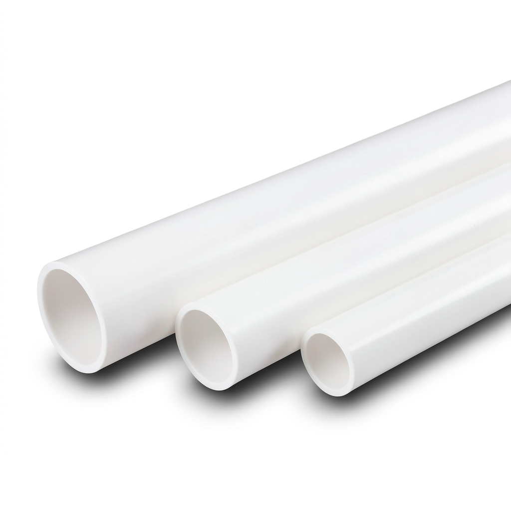أنابيب UPVC جدول 80 مقاس 3 أنش، قطر خارجي 88.90 مم، سمك 7.62 مم، أبيض