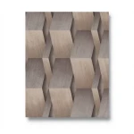ورق جدران هندسي 10 م × 0.53 م لون بني، موديل 30-10046