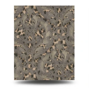 Italian Wallpaper Dark Beige Color Classic Design, Size 10m x 0.70m, Model 15057