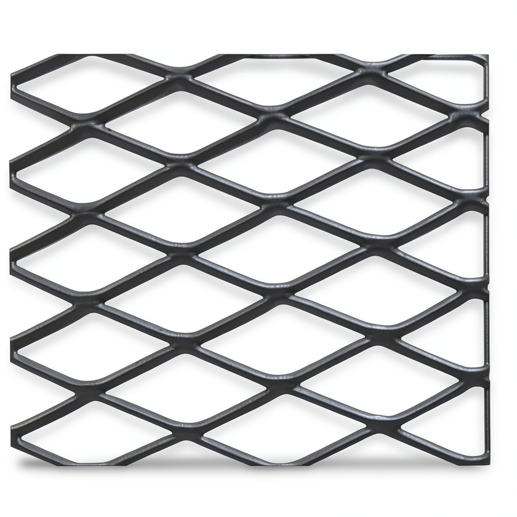 Hot Rolled Black Steel Expanded Metal Mesh Khaleeji 3 mm Thickness 1.22m Width 7m Length