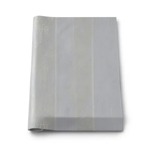 Italian Wallpaper Gray Color Striped Design, Size 10mx0.70m, Model 15079