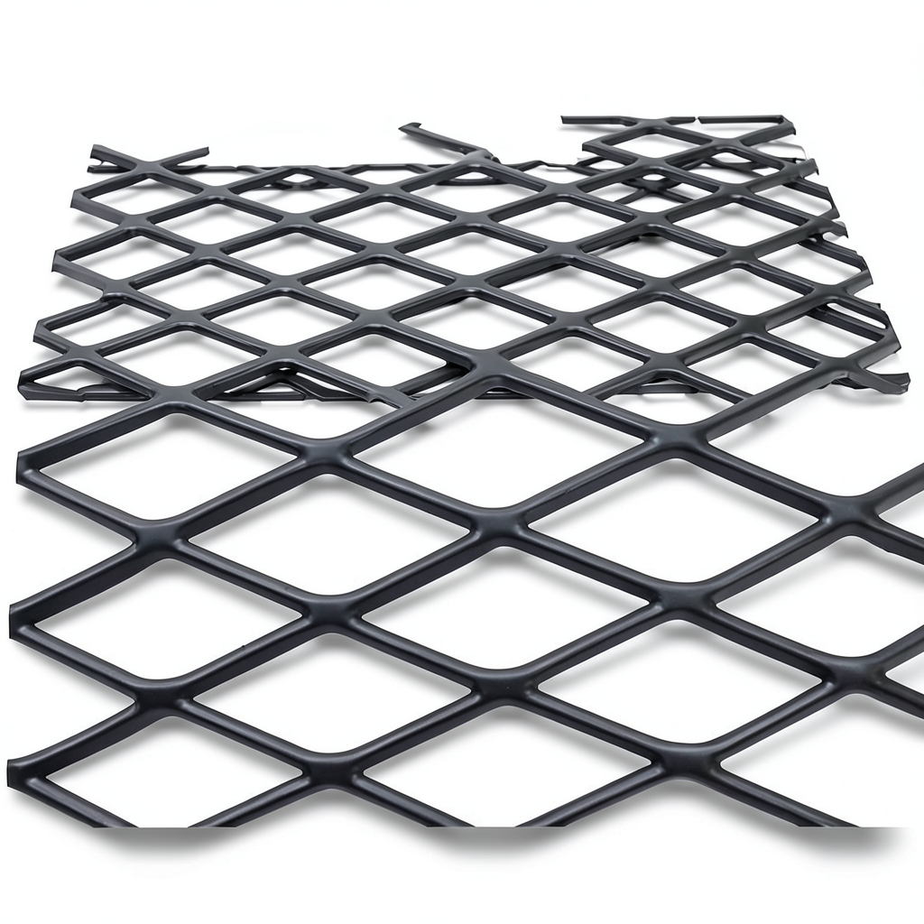 Hot Rolled Black Steel Expanded Metal Mesh 3.8 mm Thickness 1.22m Width 3m Length