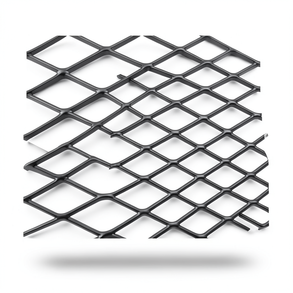 Hot Rolled Black Steel Expanded Metal Mesh Khaleeji 3.8 mm Thickness 1.22 m Width 5 m Length