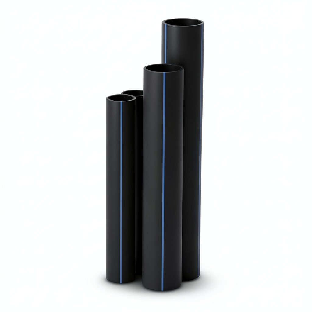 أنابيب HDPE الجودة SDR 5 قطر خارجي 16 مم سمك 3.6 مم لون أسود