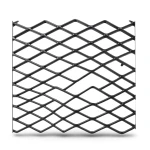 Hot Rolled Black Steel Expanded Metal Mesh Khaleeji 3.8 mm Thickness 1.22 m Width 2 m Length