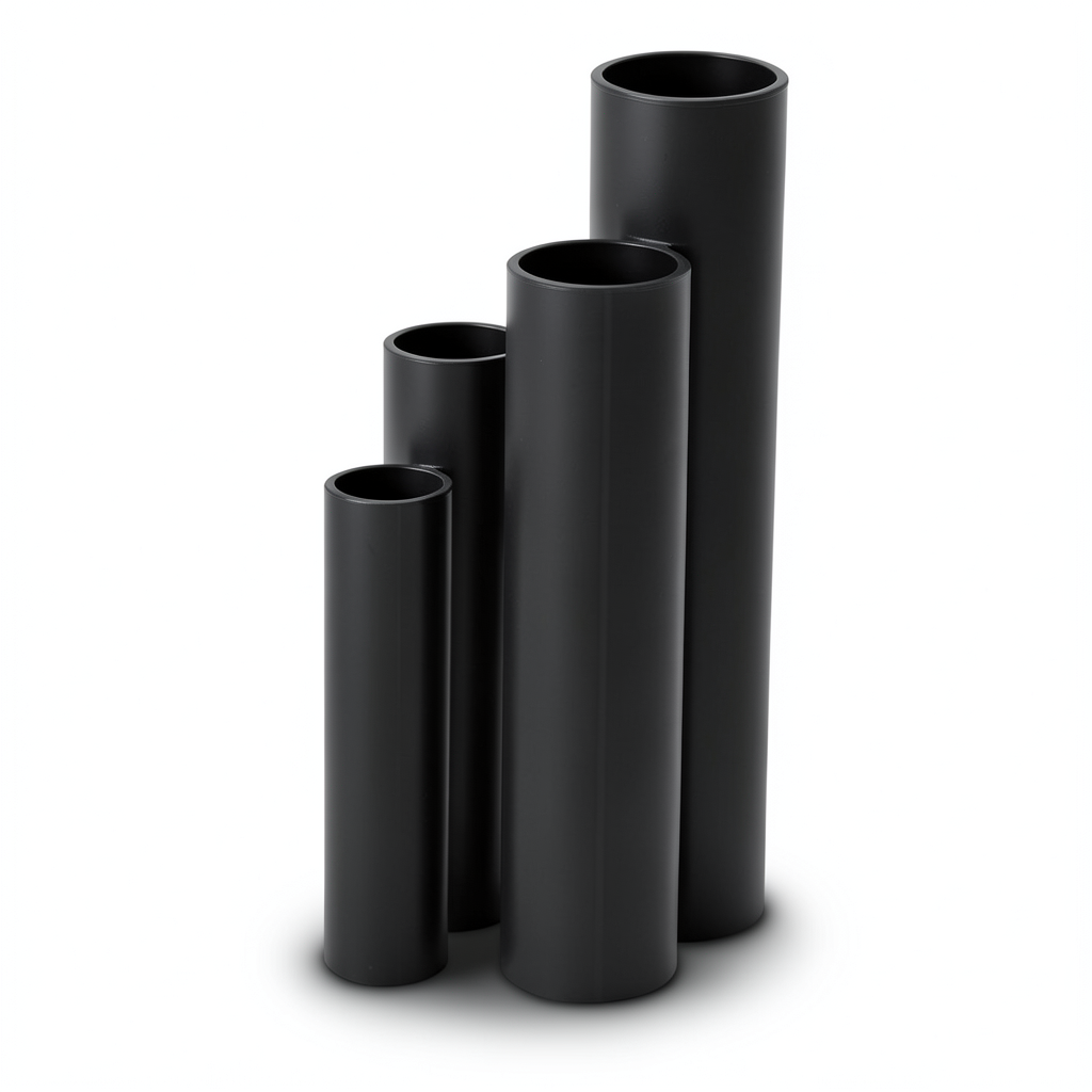 مواسير HDPE ضغط 16 بار قطر خارجي 12 مم سمك 1.8 مم لون أسود