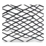 Hot Rolled Black Steel Expanded Metal Mesh 3.8 mm Thickness 1.22m Width 3m Length