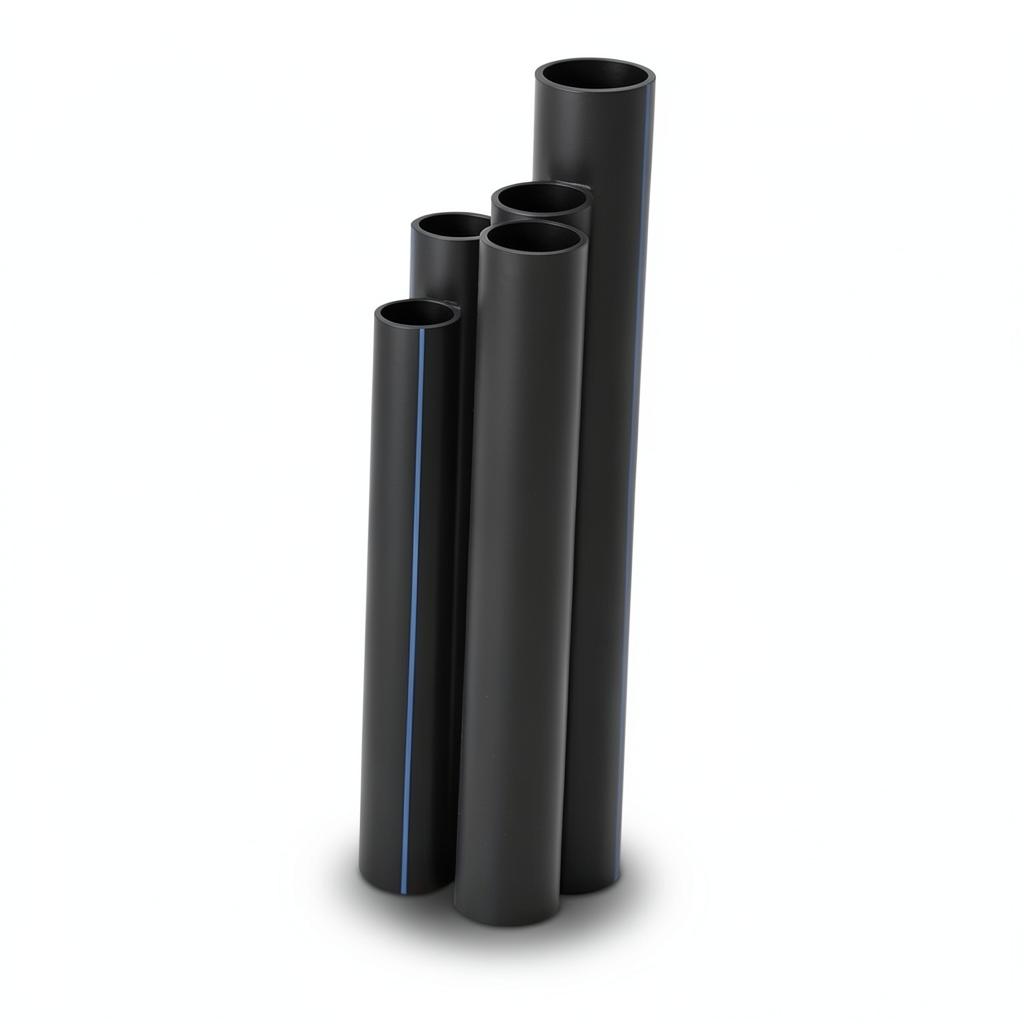مواسير HDPE الجودة ضغط 16 بار قطر خارجي 32 مم سمك 4.4 مم لون اسود
