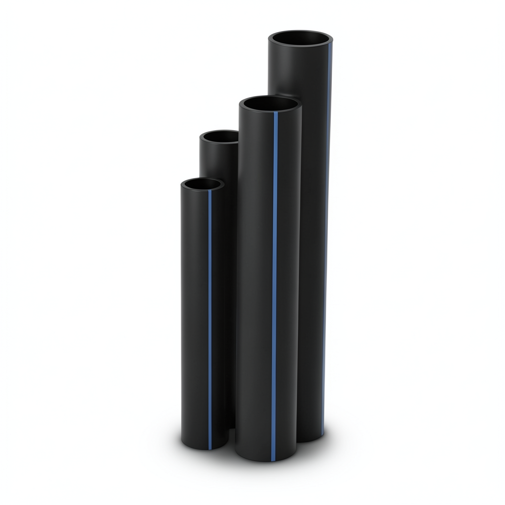 مواسير HDPE ضغط 16 بار قطر خارجي 50 مم سمك 6.9 مم لون أسود
