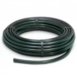 HDPE Plastic Coil Pipe  PN 15.7 Bar [PE 63] Outside Diameter 140 mm  SDR 6  Color Black with Green Stripes | Almona Factory