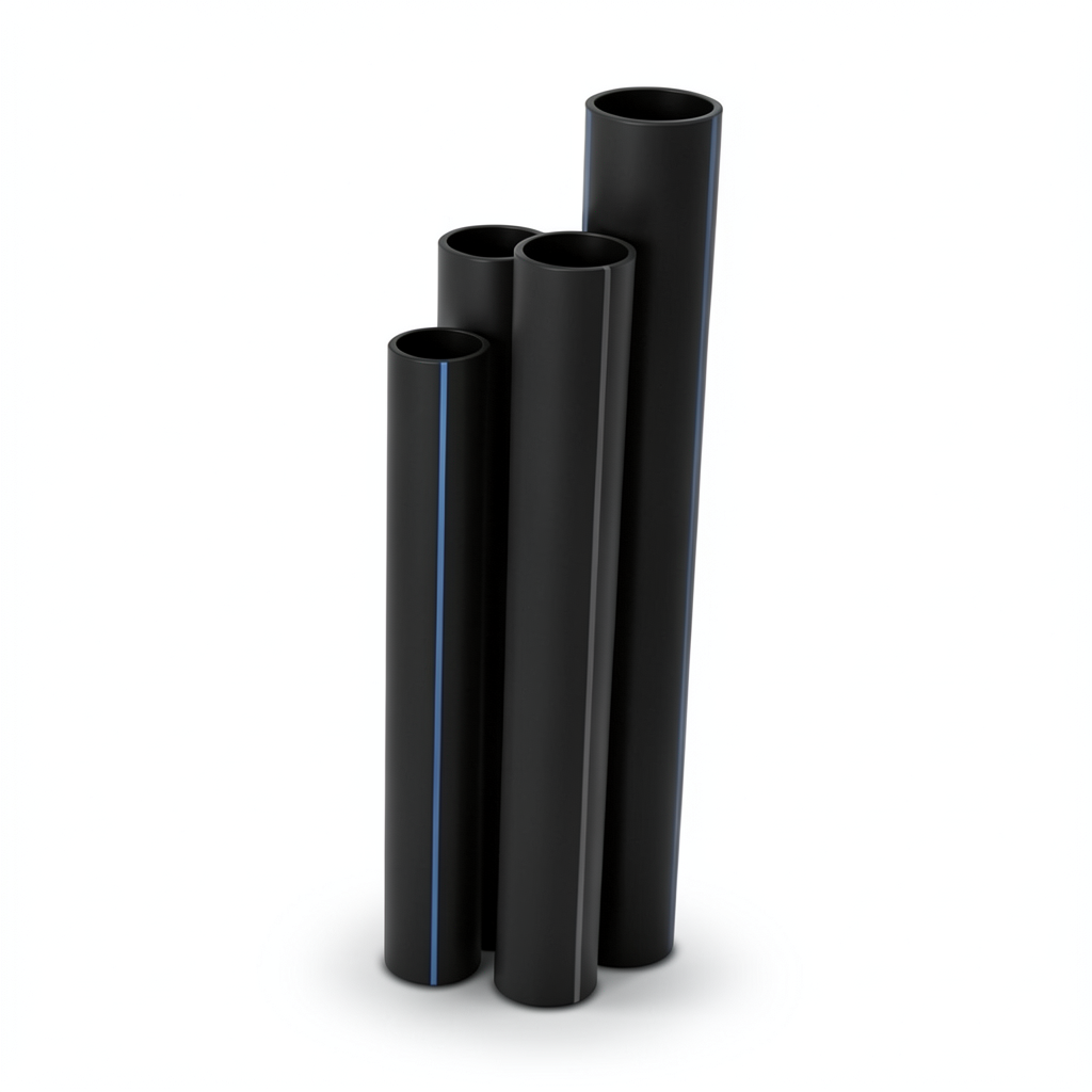 مواسير HDPE ضغط 16 بار قطر خارجي 63 مم سمك 8.6 مم لون أسود