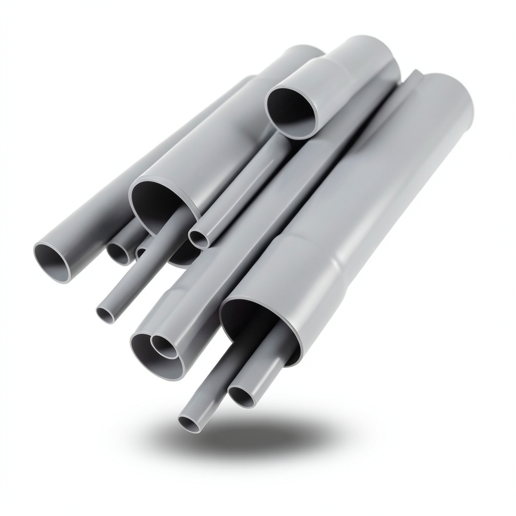 مواسير UPVC EPC 40 مقاس ½ إنش سمك 2.77 مم لون رمادي