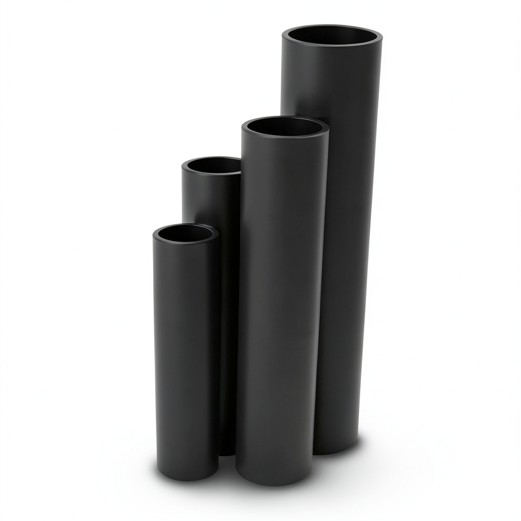 مواسير HDPE ضغط 16 بار قطر خارجي 16 مم سمك 2.2 مم لون أسود