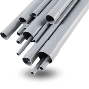 مواسير UPVC EPC 40 مقاس ½ إنش سمك 2.77 مم لون رمادي