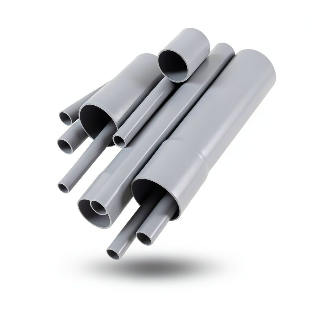 مواسير UPVC EPC 40 مقاس ¼ 1 إنش سمك 3.56 مم لون رمادي