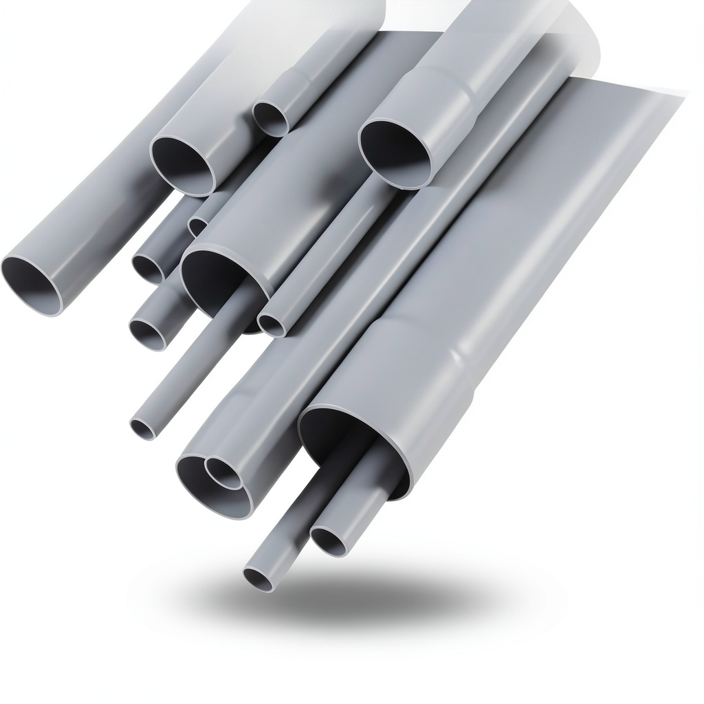 مواسير UPVC مقاس 1 إنش سمك 3.38 مم لون رمادي EPC 40