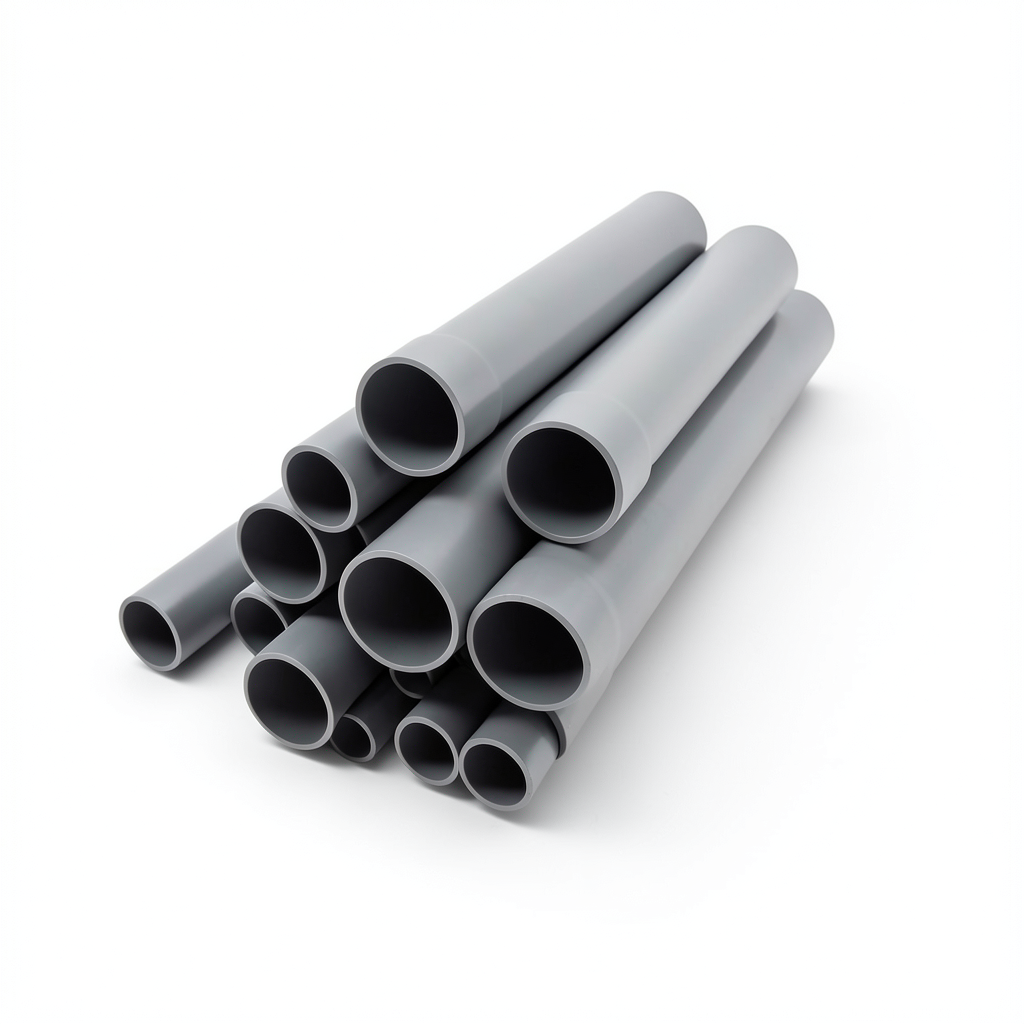 مواسير UPVC EPC 40 مقاس ¼ 1 إنش سمك 3.56 مم لون رمادي