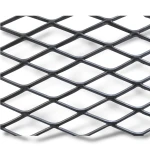 Hot Rolled Black Steel Expanded Metal Mesh 4.8 mm Thickness 1.22 m Width 2 m Length