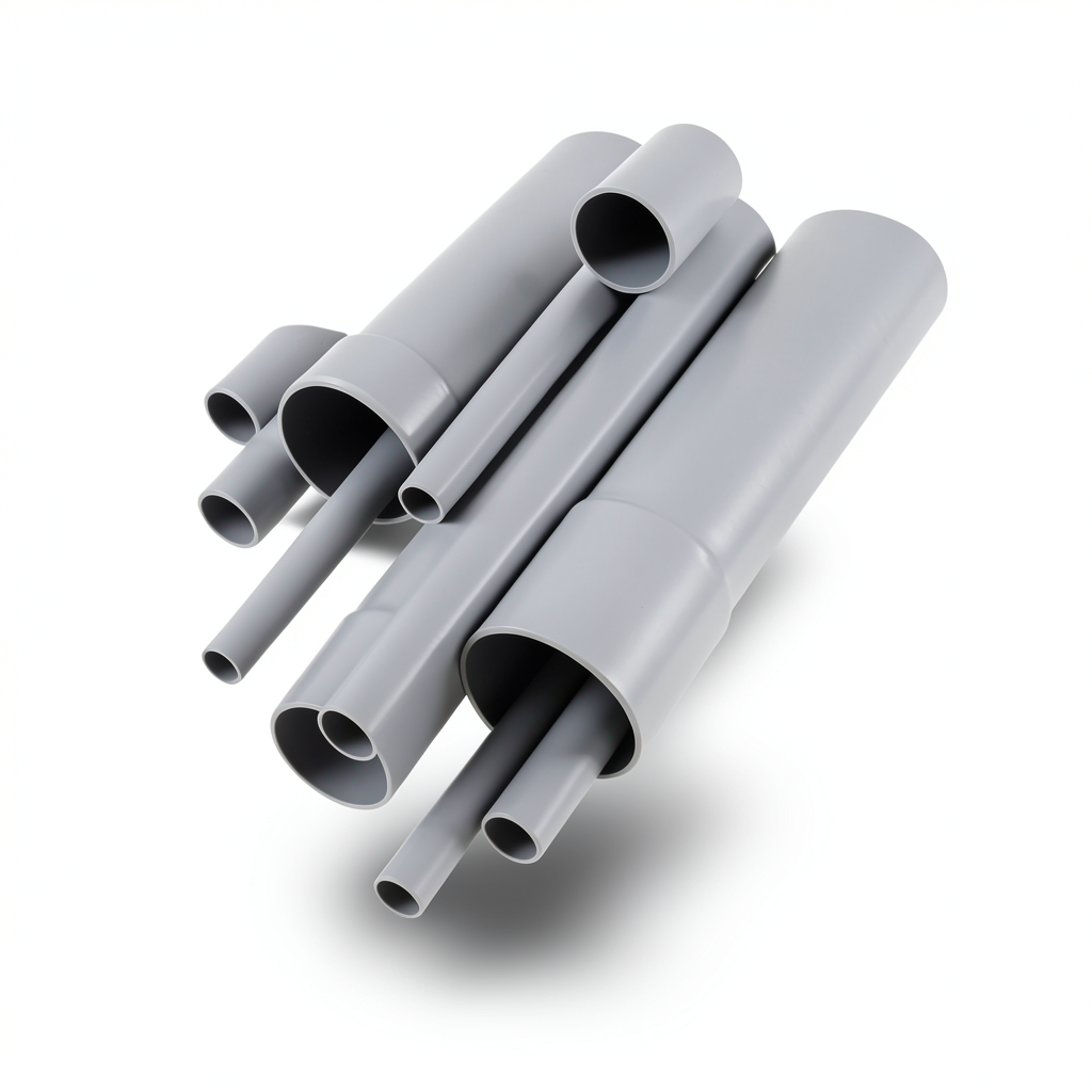 مواسير UPVC EPC 40 مقاس ½ 2 إنش سمك 5.16 مم لون رمادي