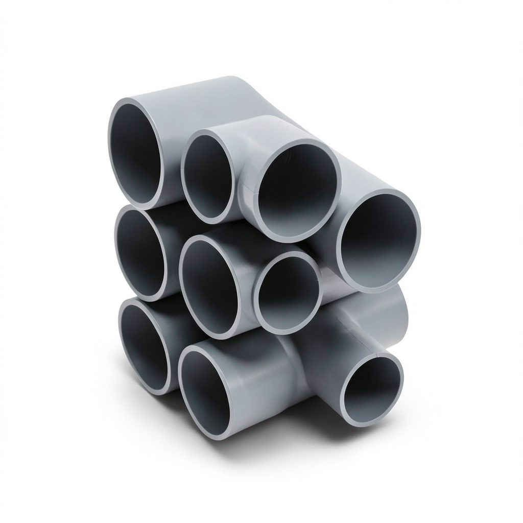 مواسير UPVC EPC 40 مقاس 3 إنش سمك 5.49 مم لون رمادي
