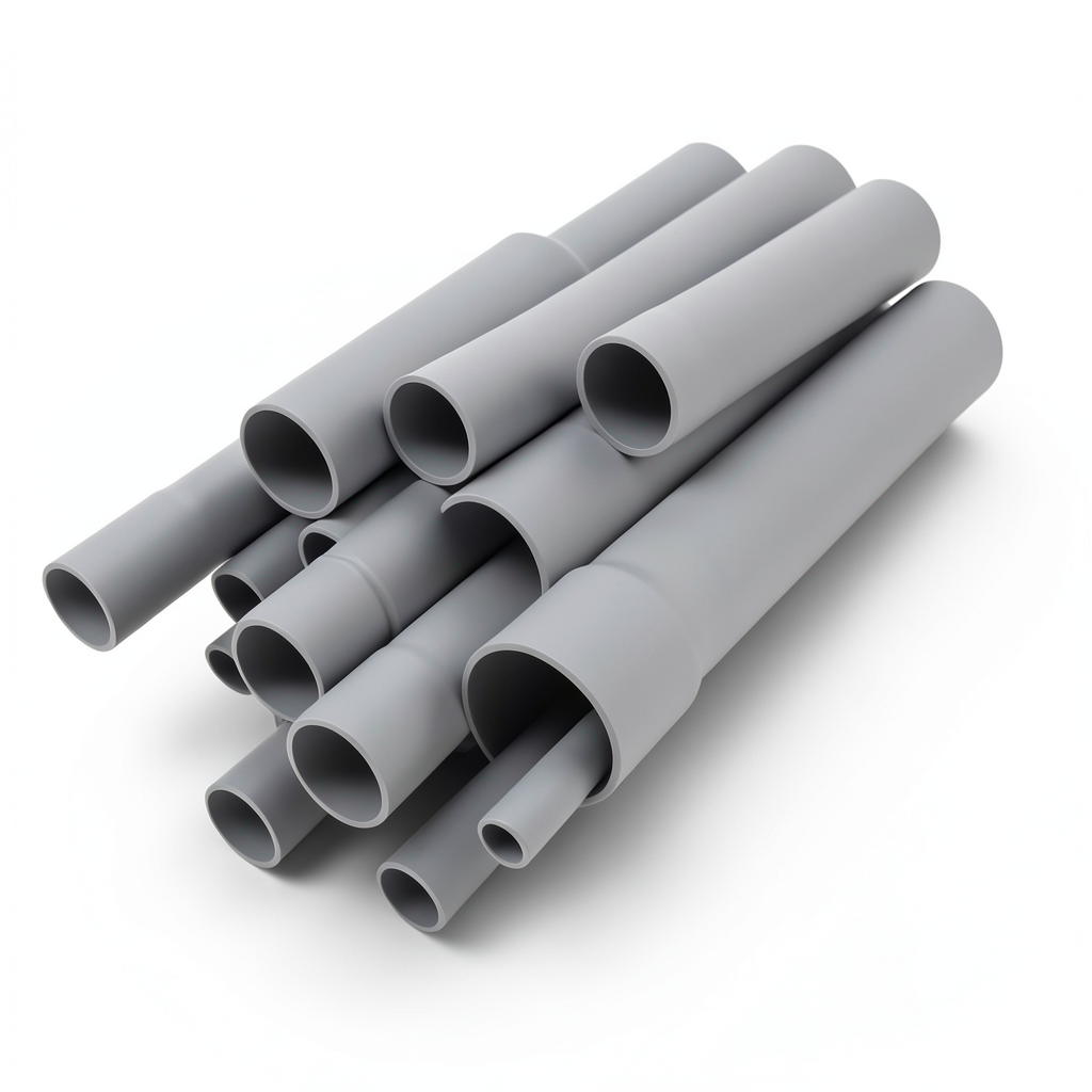 مواسير UPVC مقاس 4 إنش سمك 6.02 مم لون رمادي