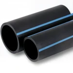 أنابيب HDPE الوطني لشبكات المياه  ضغط 8 بار قطر خارجي 140 مم سمك 4.3 مم لون اسود