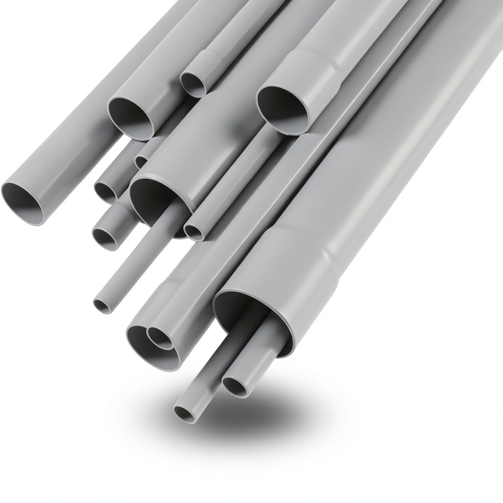 مواسير UPVC EPC 40 مقاس 5 إنش سمك 6.22 مم لون رمادي