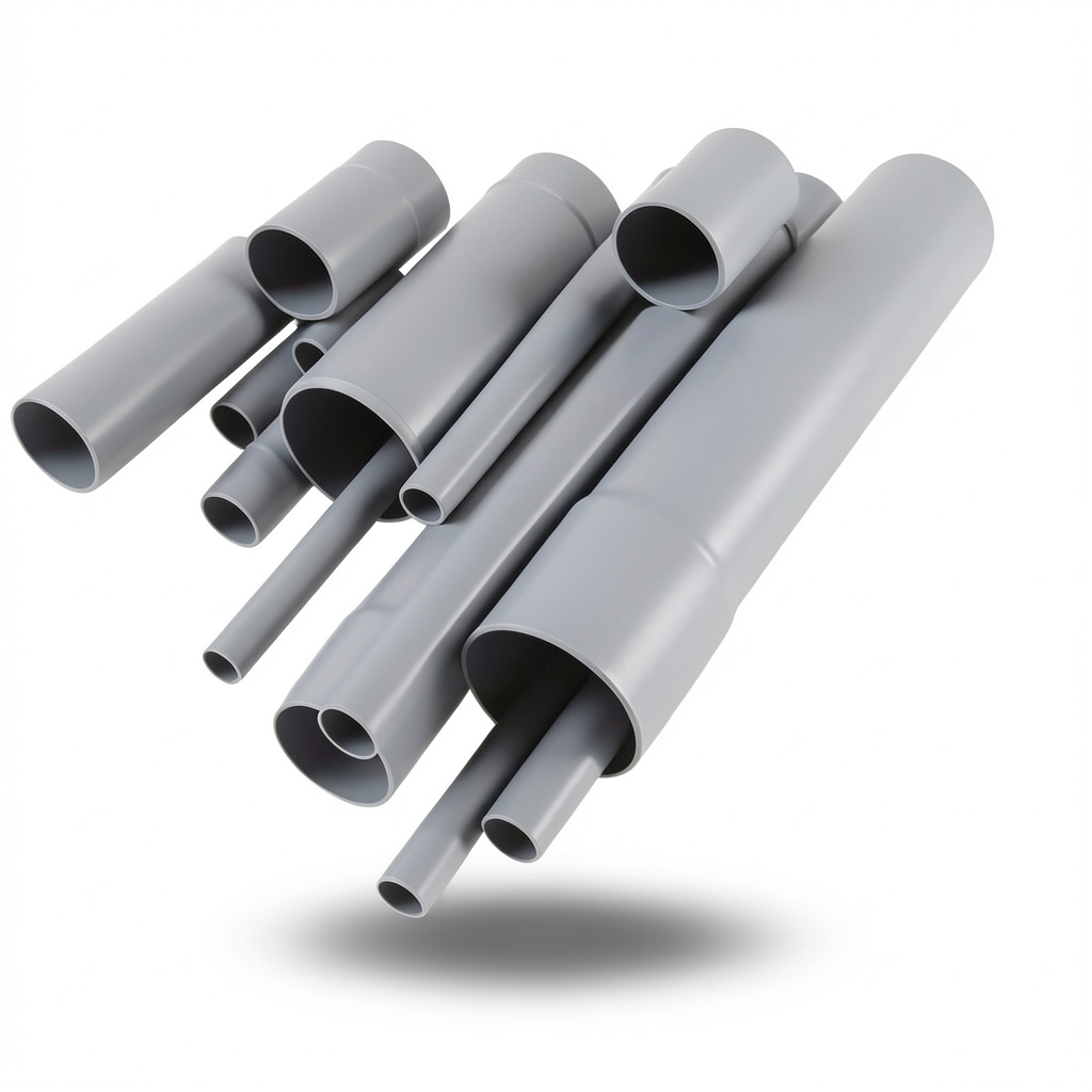 UPVC Pipes 8 Inch Thickness 8.18 mm Gray Color